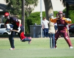 Phil Neate hits the winning runs on the last ball of T20 against TTG